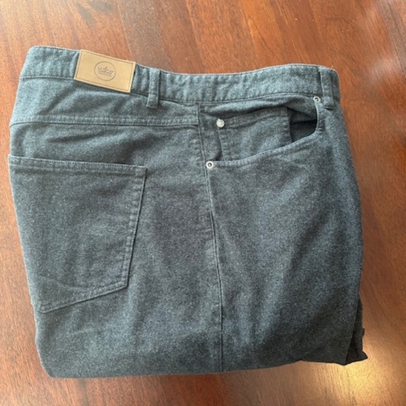 Peter Millar Flannel Pants Size 44x34 Dark Grey - Picture 1 of 4